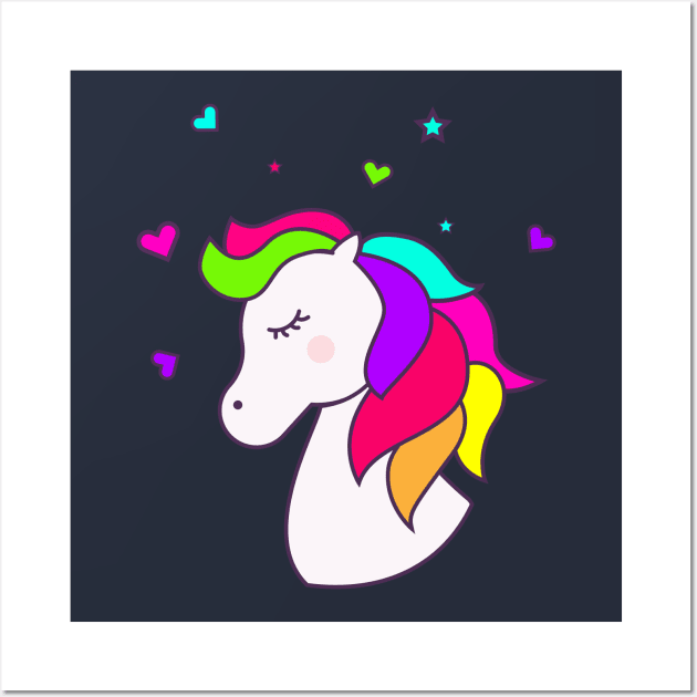 Unicorn Baby Wall Art by Claudiaco